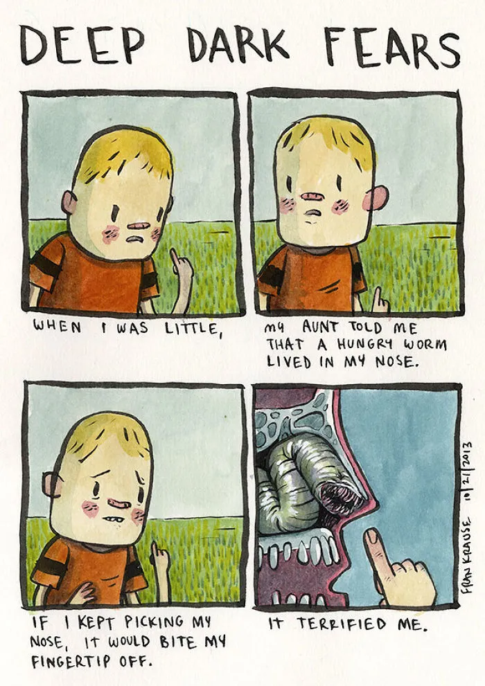 Illustrator Turns People’s Deepest And Darkest Fears Into Comics