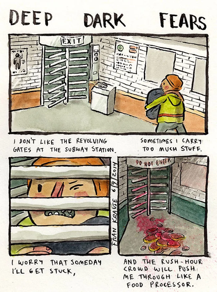 Illustrator Turns People’s Deepest And Darkest Fears Into Comics