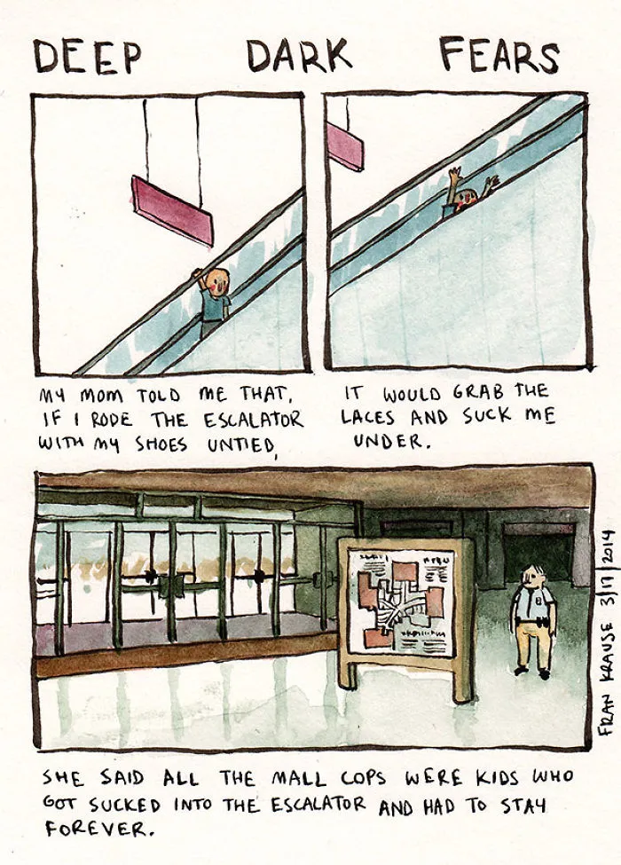 Illustrator Turns People’s Deepest And Darkest Fears Into Comics