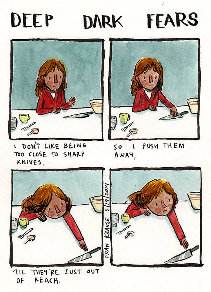 Illustrator Turns People’s Deepest And Darkest Fears Into Comics