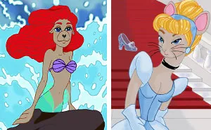 How Disney Princesses Would Look Like If They Were Humanised Animals