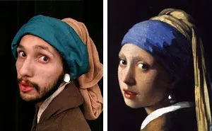 Two Bored Coworkers Recreate Famous Paintings Using Their Office Supplies