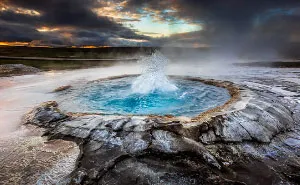 Photographs Of Highland Geysers In Iceland