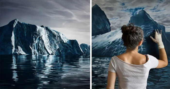 These Are Not Photos! Artist Creates Incredibly Realistic Finger Drawings To Raise Climate Change Awareness