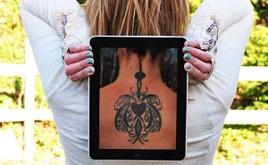 Using iPad As An X-Ray To Reveal Tattoos Under Clothes