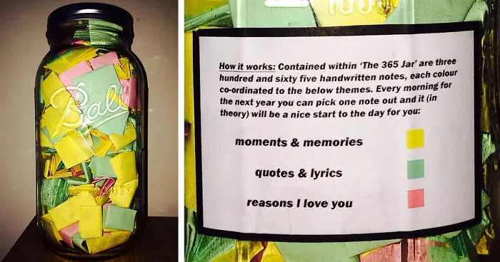 Perfect Boyfriend Puts 365 Love Notes In A Jar For His Girlfriend To Read All Year
