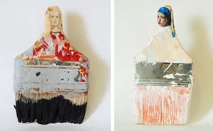 Artist Transforms Old Paintbrushes Into Delicate Ladies