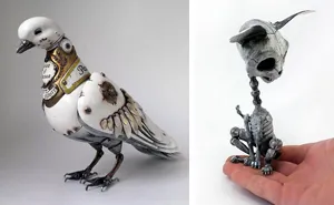 Russian Artist Creates Steampunk Animals From Old Car Parts, Watches And Electronics