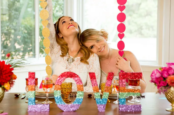 Stunning Lesbian Wedding Inspiration For Your Rainbow Pride-loving Heart