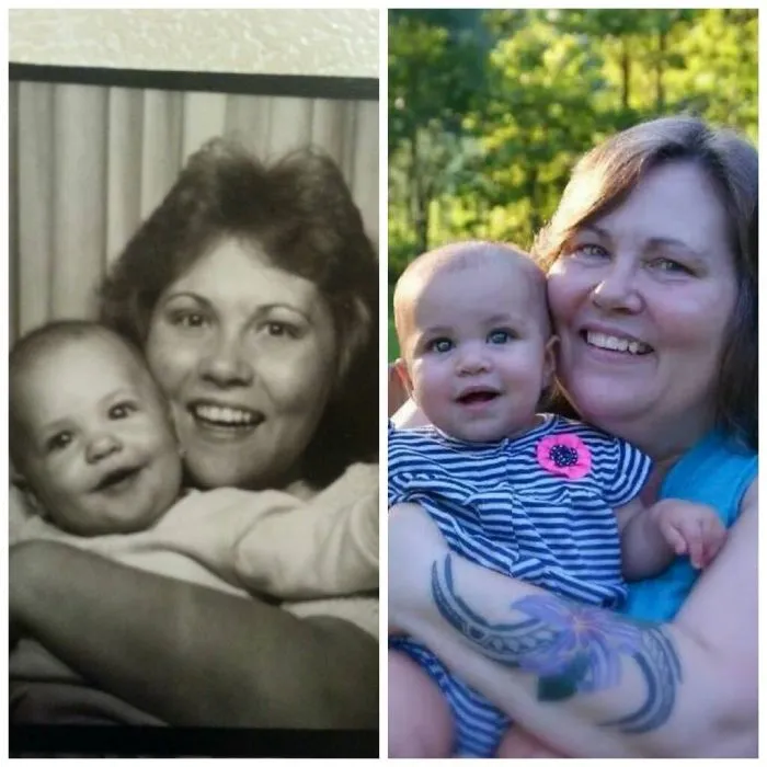 Grandmother Holding 1st Daughter, 2nd Grand Daughter.