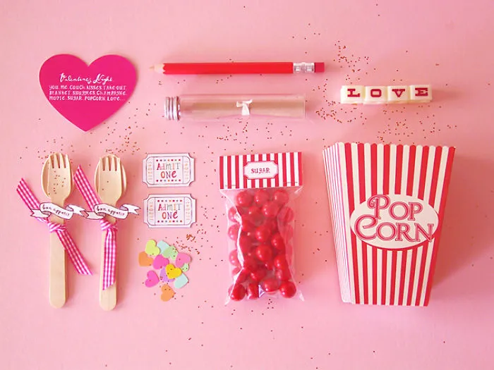 Valentine Popcorn Invitation