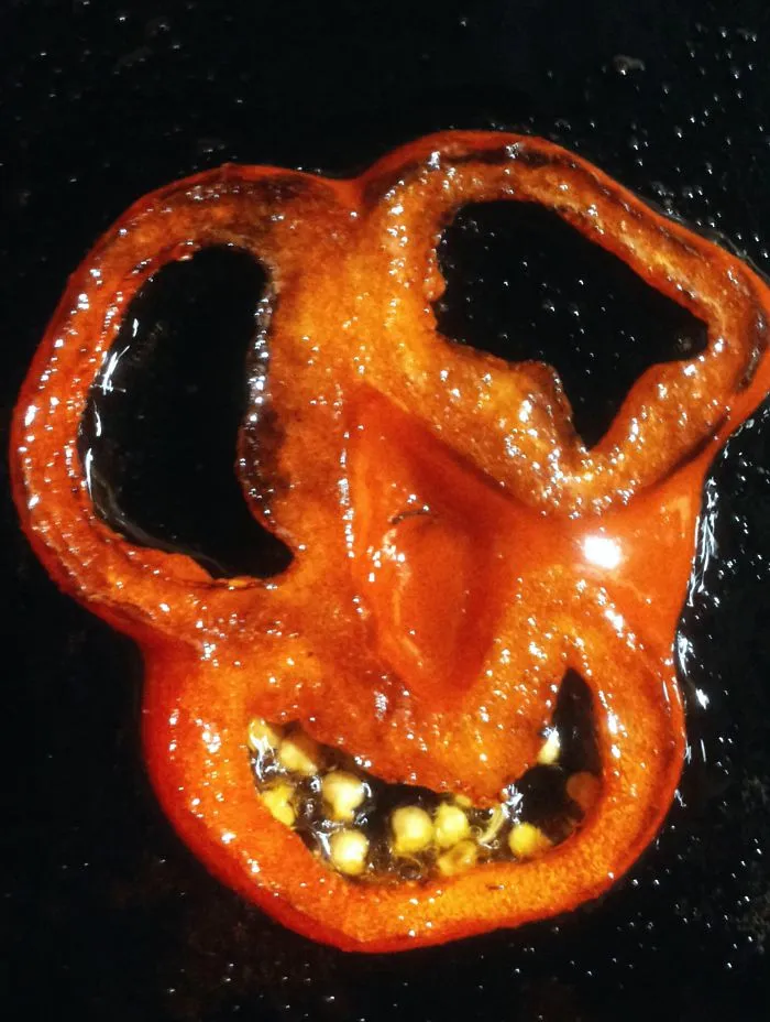Grilling Red Peppers At My Work In Carrapateira Portugal!!!
