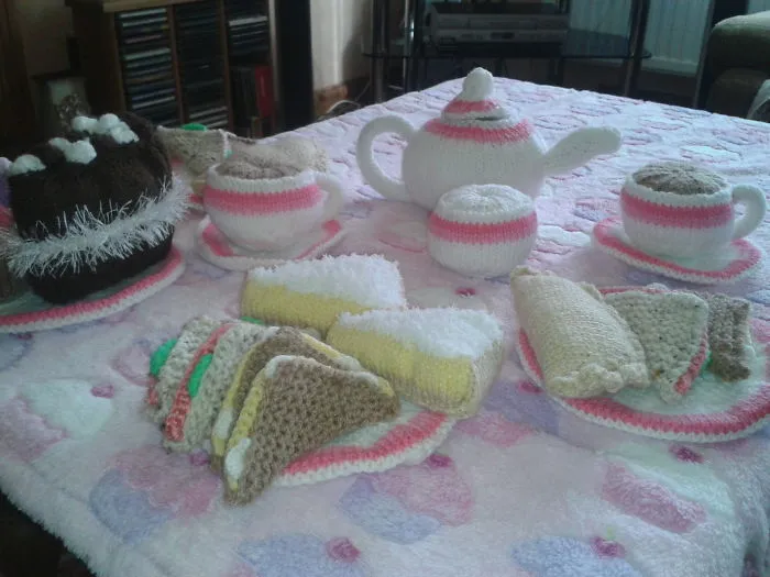 Knitted Tea Set
