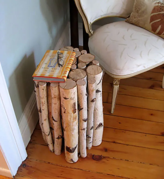 Birch Log Table