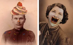 Ordinary Vintage Portraits Get Quirky Makeover By Jana Palečková