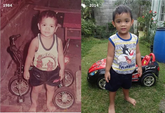 Father And Son 30 Years Apart