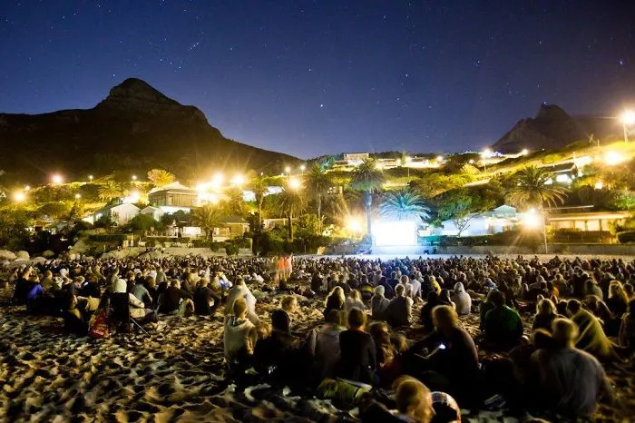 Wavescape Festival, Clifton Beach, Cape Town, South Africa. Lions Head& Table Mountain