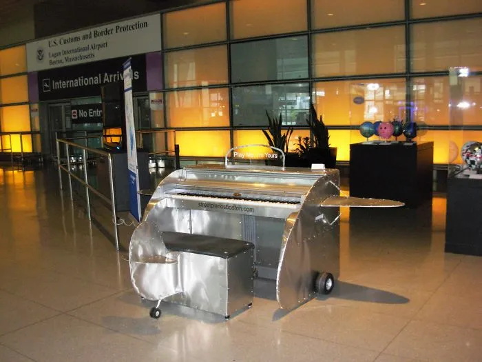 Airplane Piano, Logan Airport, Boston, Ma  By William Turville