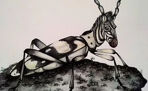 Watercolor Paintings Of Animal-insect Hybrids