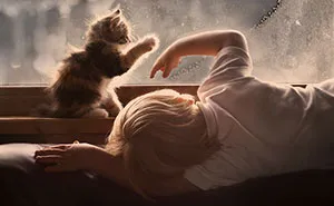 Russian Mother Continues To Take Magical Photos Of Her Two Kids With Animals On Her Farm