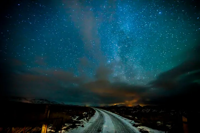 Night Sky Right Outside Stykkishólmur, Iceland