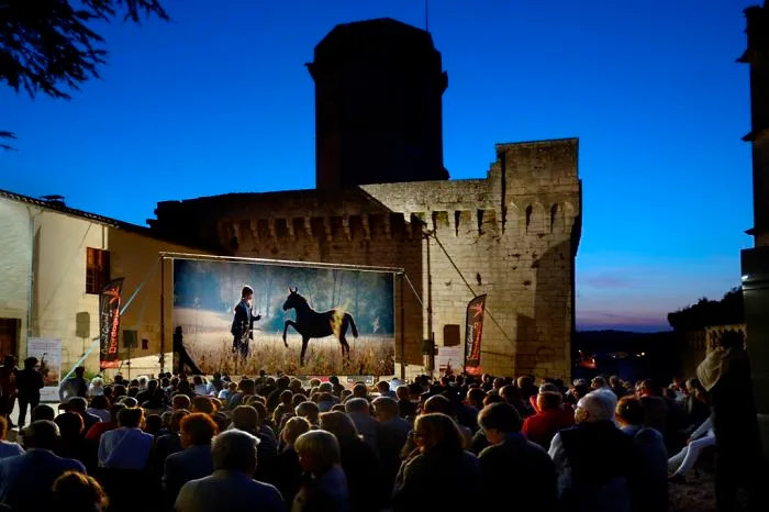 Summer Cinema - Bourdeilles - Dordogne - France (cinéma En Plein Air  Ciné Passion En Périgord)