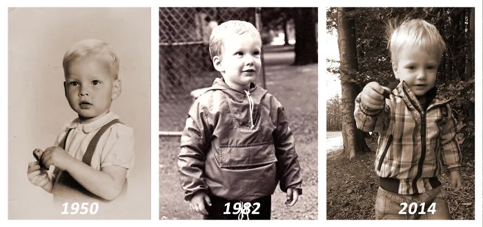 Grandfather, Father &amp; Son At 32 Years Intervals