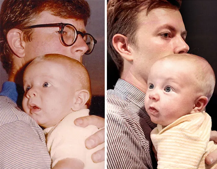 Fathers Holding Their Sons
