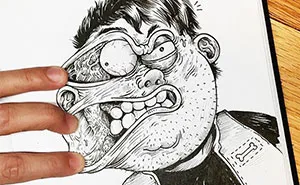Funny Illustrations Fight With Their Own Creator