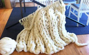 No, I'm Not Thumbelina. I Just Knit With Giant Needles And Yarn