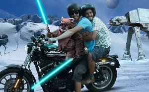 My Friend And I Traveling The World On A Harley Davidson