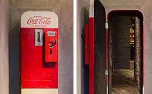 There's A Hidden Bar Behind This Vintage Coke Vending Machine in Shanghai