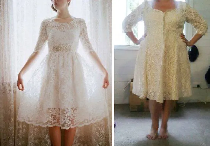 Ads Versus Reality: 32 Disappointing Wedding Dresses