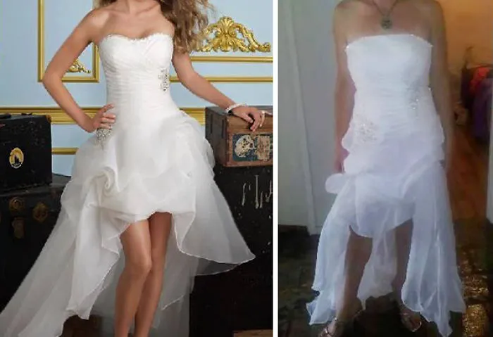 Ads Versus Reality: 32 Disappointing Wedding Dresses