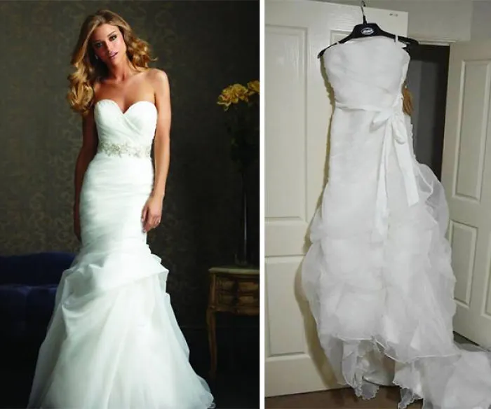 Ads Versus Reality: 32 Disappointing Wedding Dresses