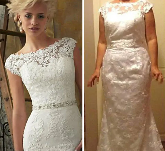 Ads Versus Reality: 32 Disappointing Wedding Dresses