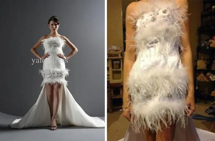 Ads Versus Reality: 32 Disappointing Wedding Dresses