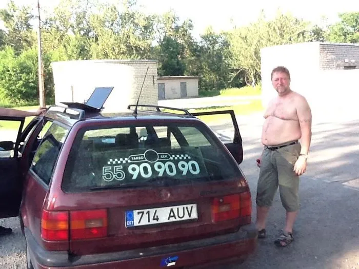 A Finnish Man Travelling In Northern Estonia Ready For The Traditional Midsummer Fest.