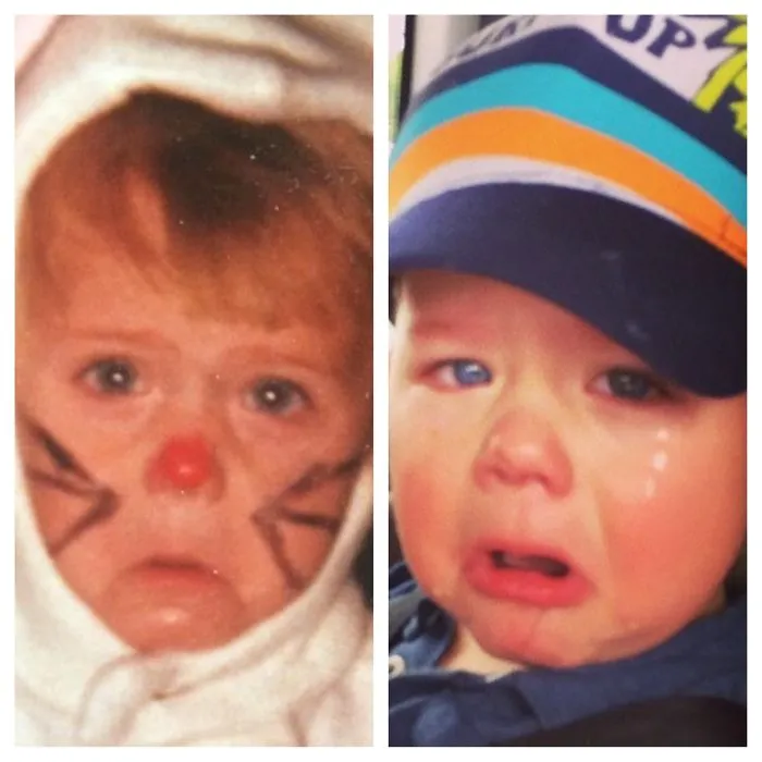 Mother And Son Classic Cry Face