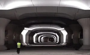 Spanish Artist Turns Abandoned Train Station Into Blinding Light Installation