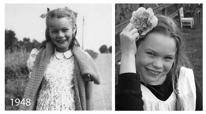 Grandmother And Granddaughter, Both Aged 8