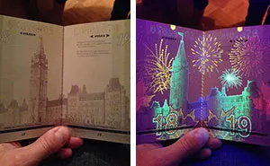Canada’s New Passport Reveals Hidden Images Under UV Light
