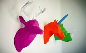 Papertrophy: Precut Paper Sculptures That You Can Print And Fold Yourself
