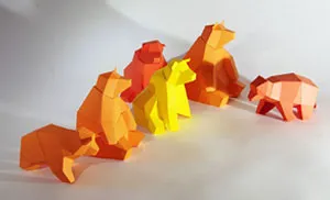 My Cute Little Bear Family In A DIY Papercraft Kit