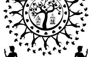 Vector Silhouette Artworks Made In The Style Of Swiss Traditional Papercuts