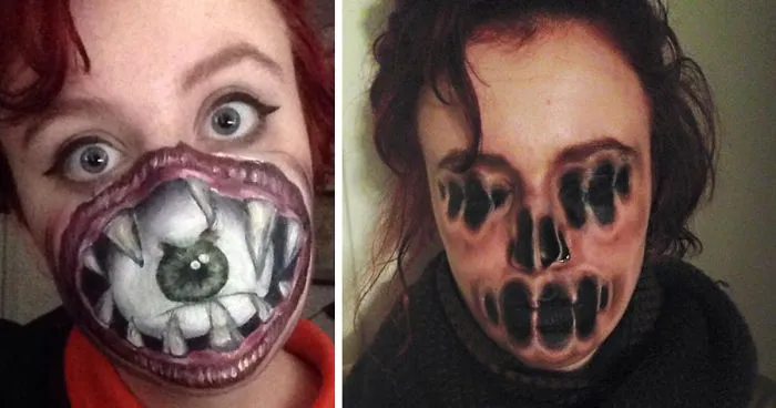 I Use Face Paint To Turn Myself Into Dark Or Strange Characters