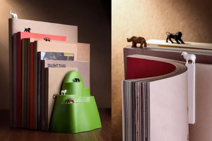 Qualy Book Mountain: Bookmarks &amp; Bookend.