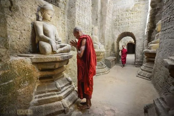 Inside A Temple At Mrauk U