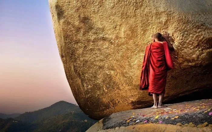Monk At Golden Rock