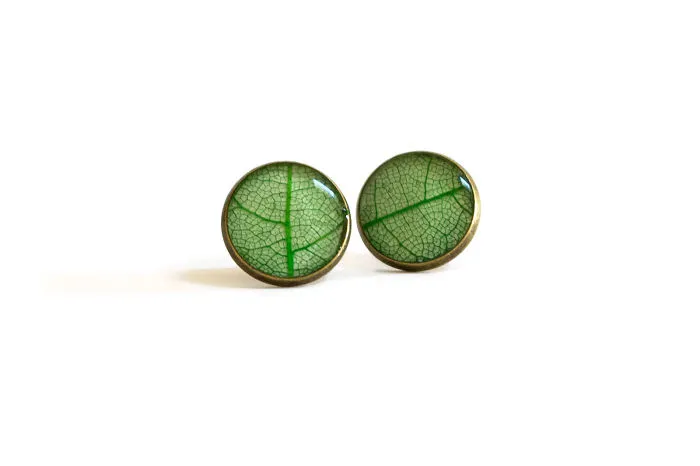 Real Skeleton Leaf Earrings